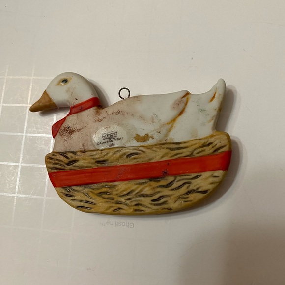 Schmid Christmas Tree Ornament  Dove & White Duck Vintage - Picture 10 of 11